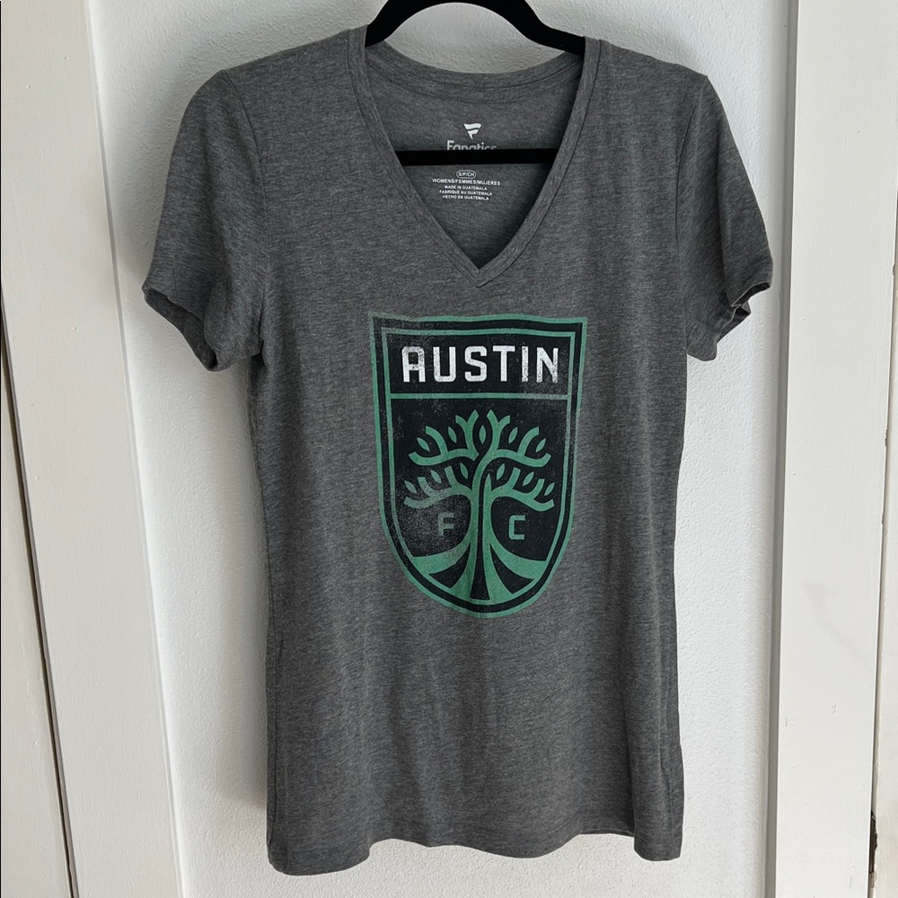 Fanatics Women's Charcoal V-Neck Austin FC Tee